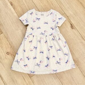 Carter's Butterfly Print Dress Gray Size 4T